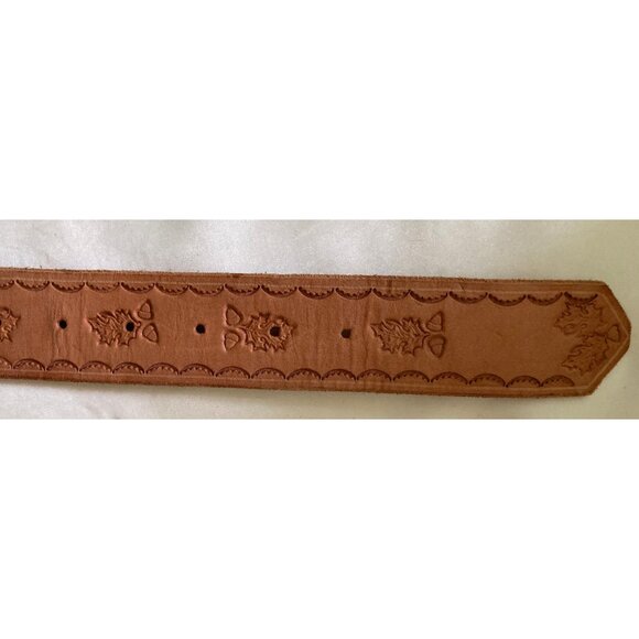 John Southwestern Cowboy Brown Tan Gold Fish Sea Marine Ocean Boho Belt 34 - Picture 7 of 10